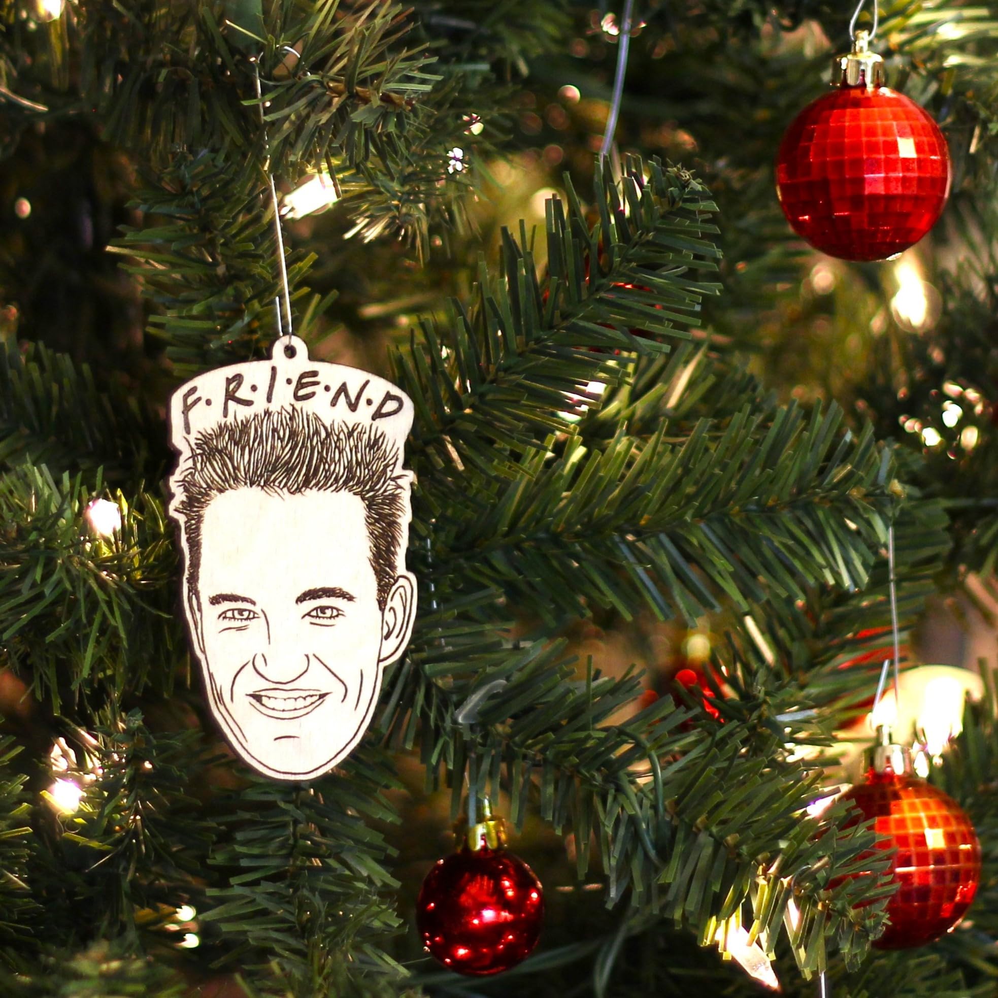 reforested birch wood ornament hanging