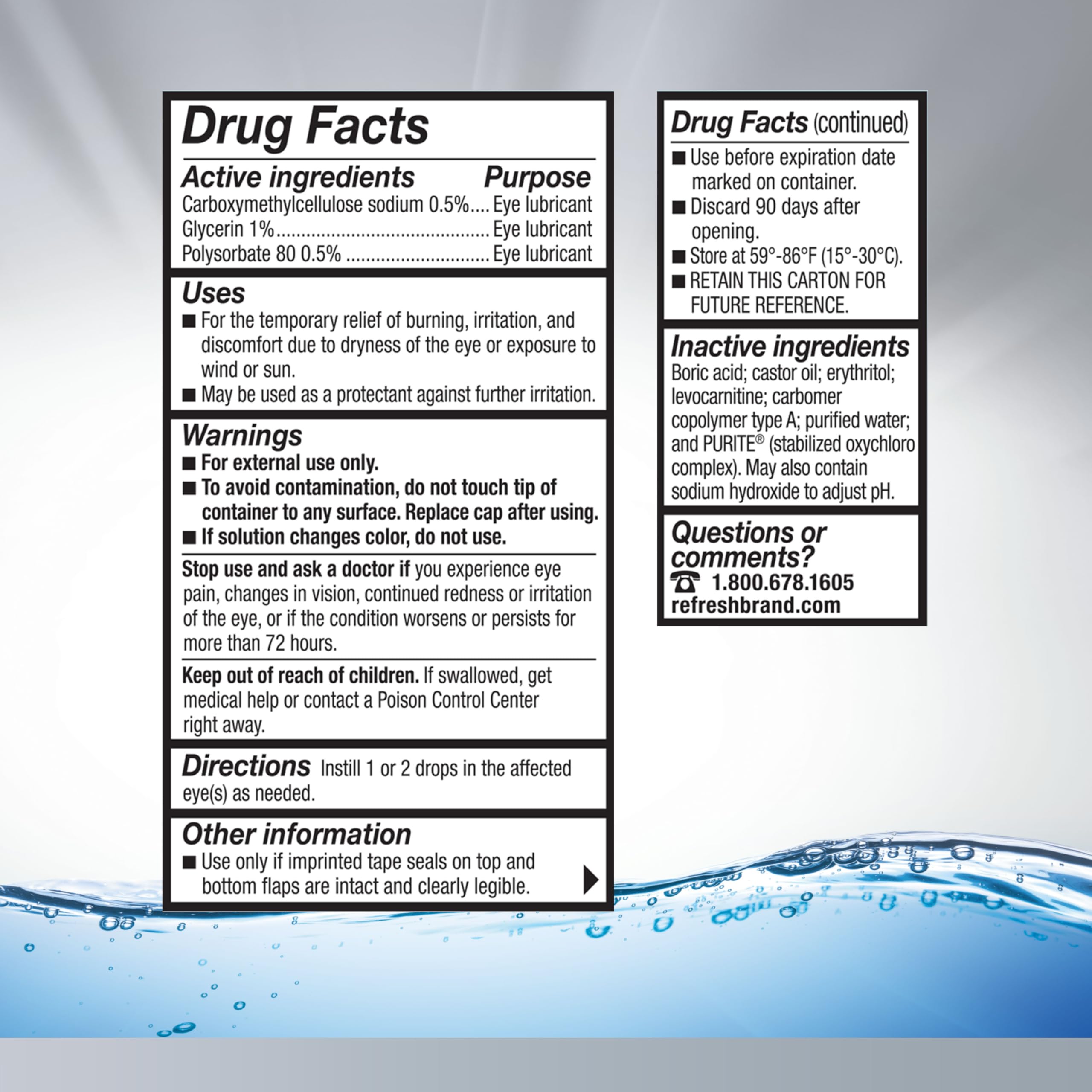 Prevents tears from evaporating with eye drops formula