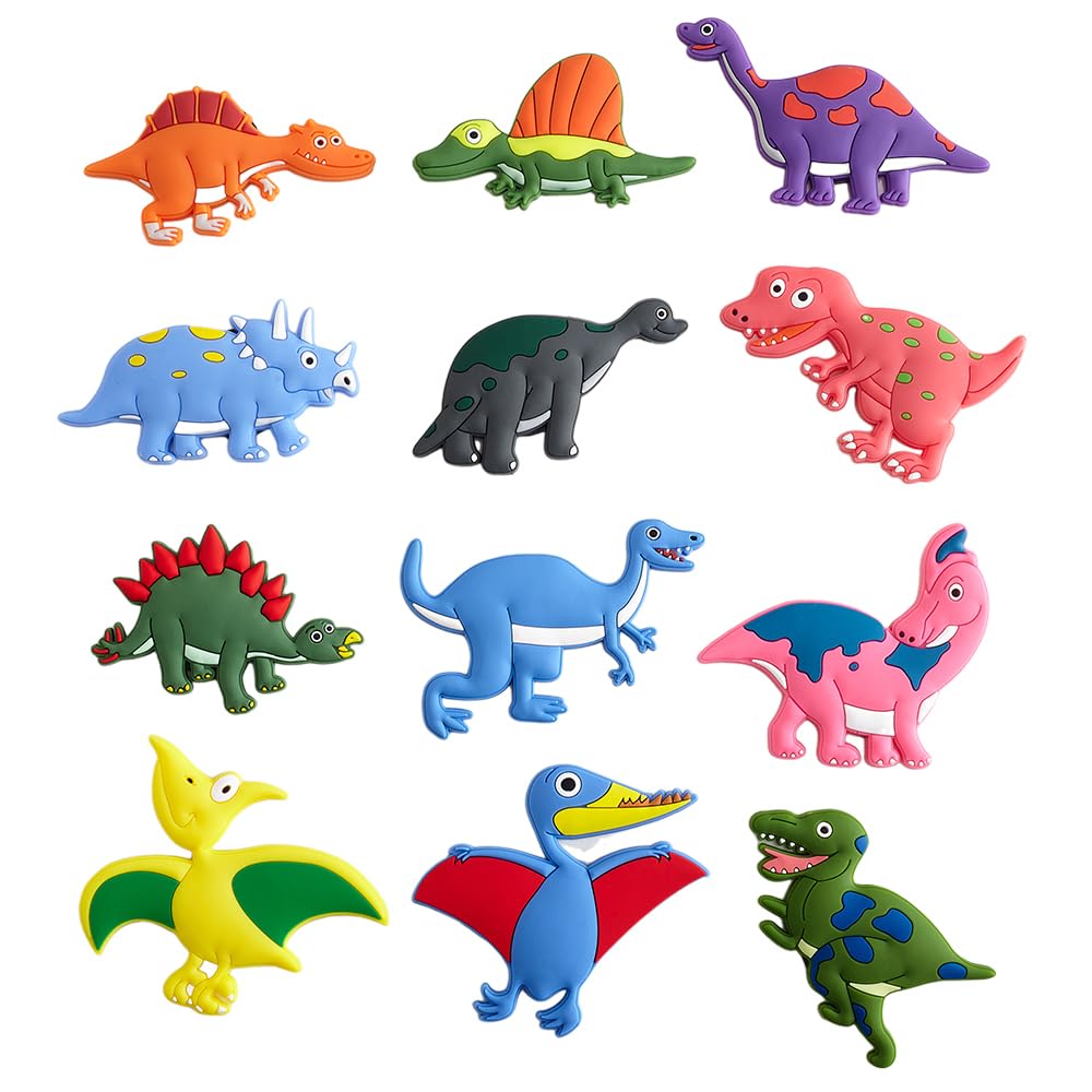 Refrigerator magnet dinosaur 12pcs PVC set