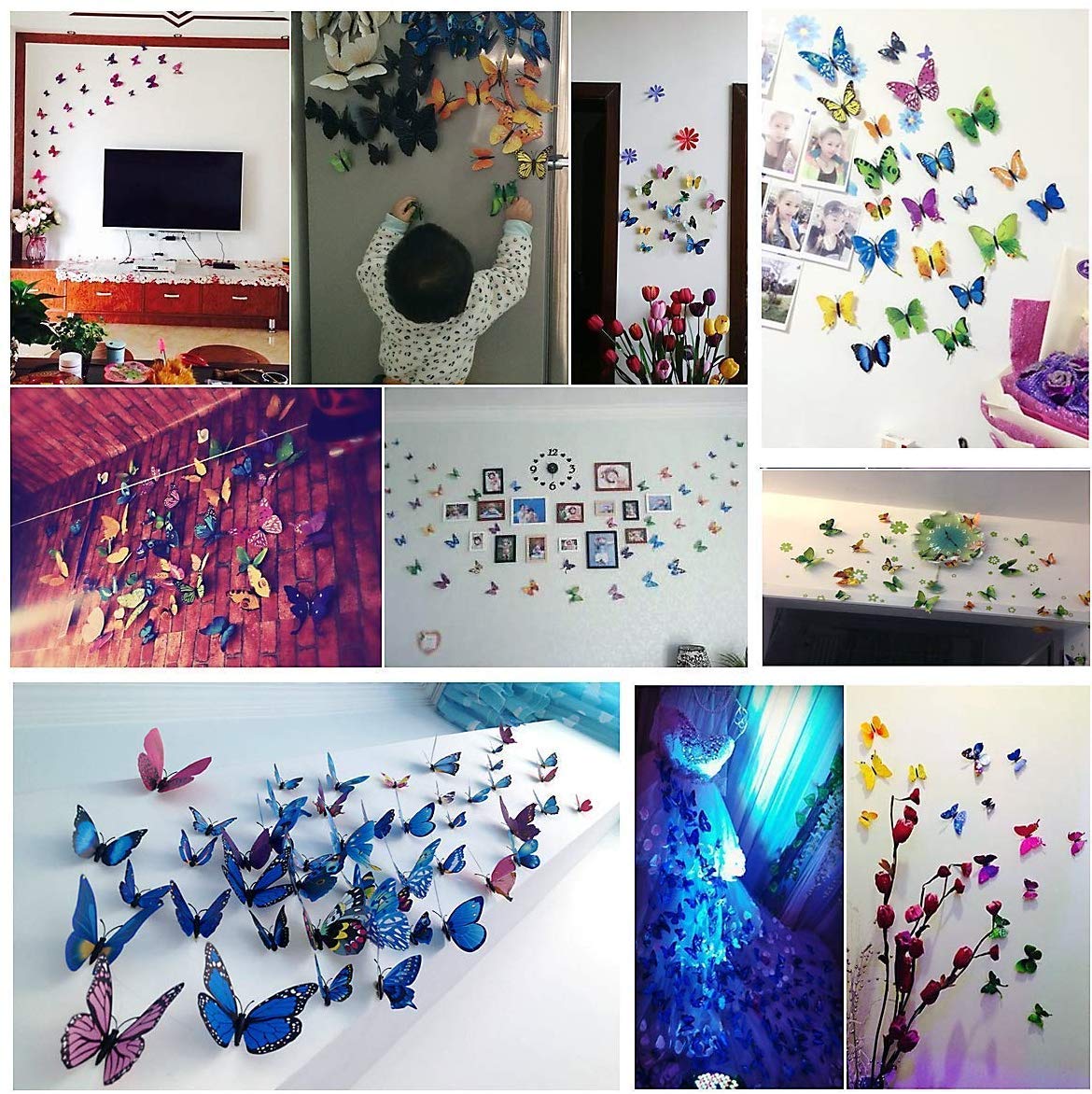 Refrigerator magnets with butterfly wall decor 20 pieces