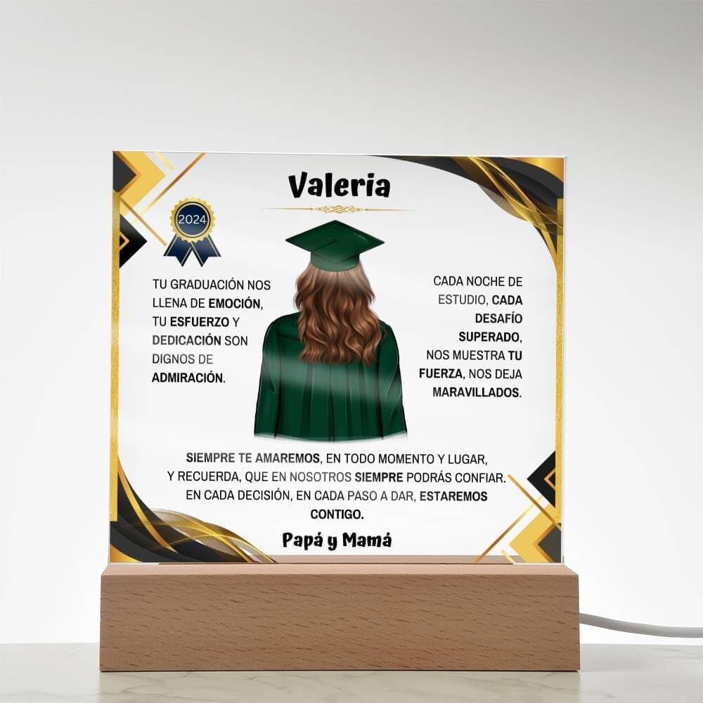 regalo de graduación placa personalizada