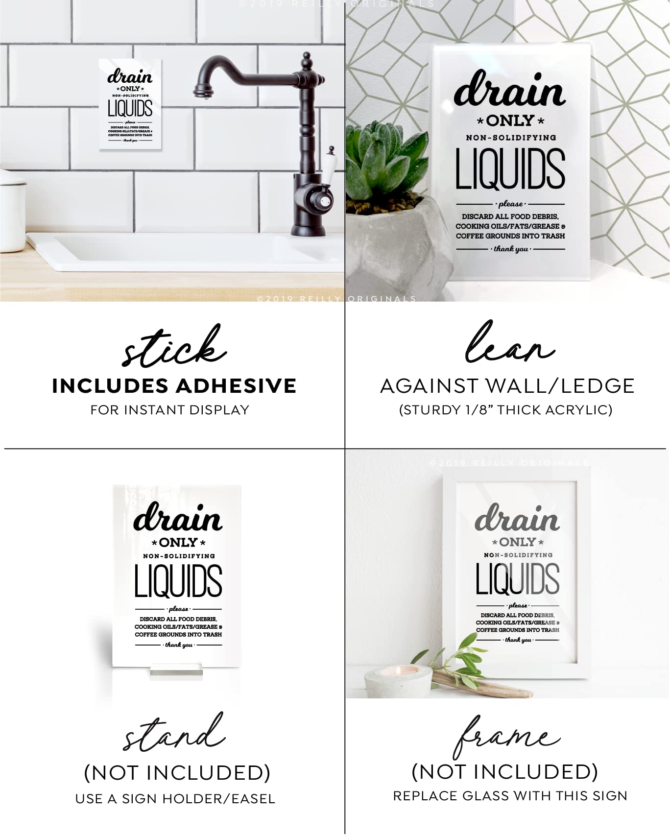 Premium glass-like finish sign by Reilly Originals
