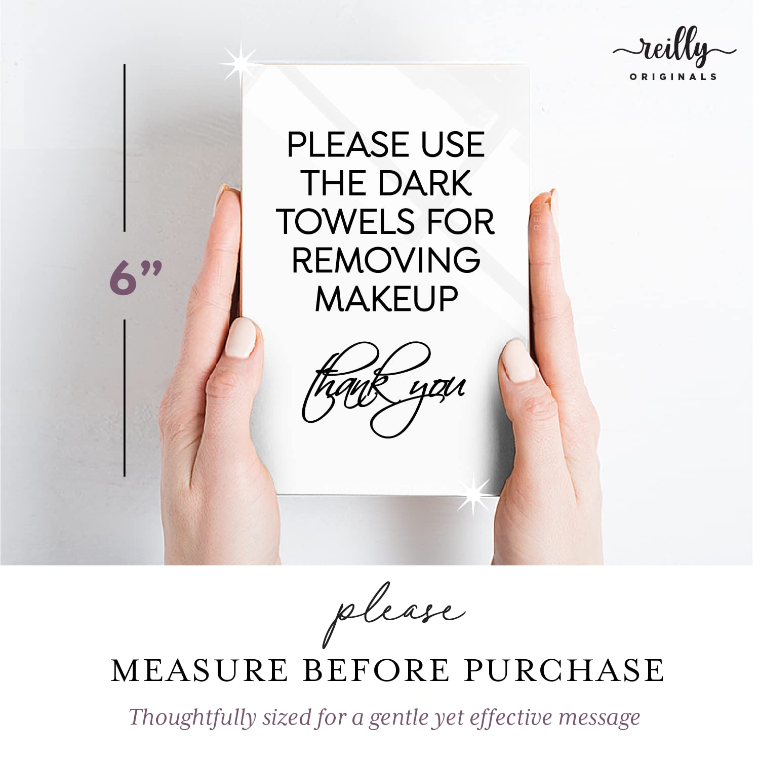 Please Use Dark Towels for Removing Makeup sign display
