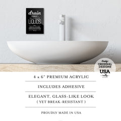 Non-solidifying liquids sign by Reilly Originals