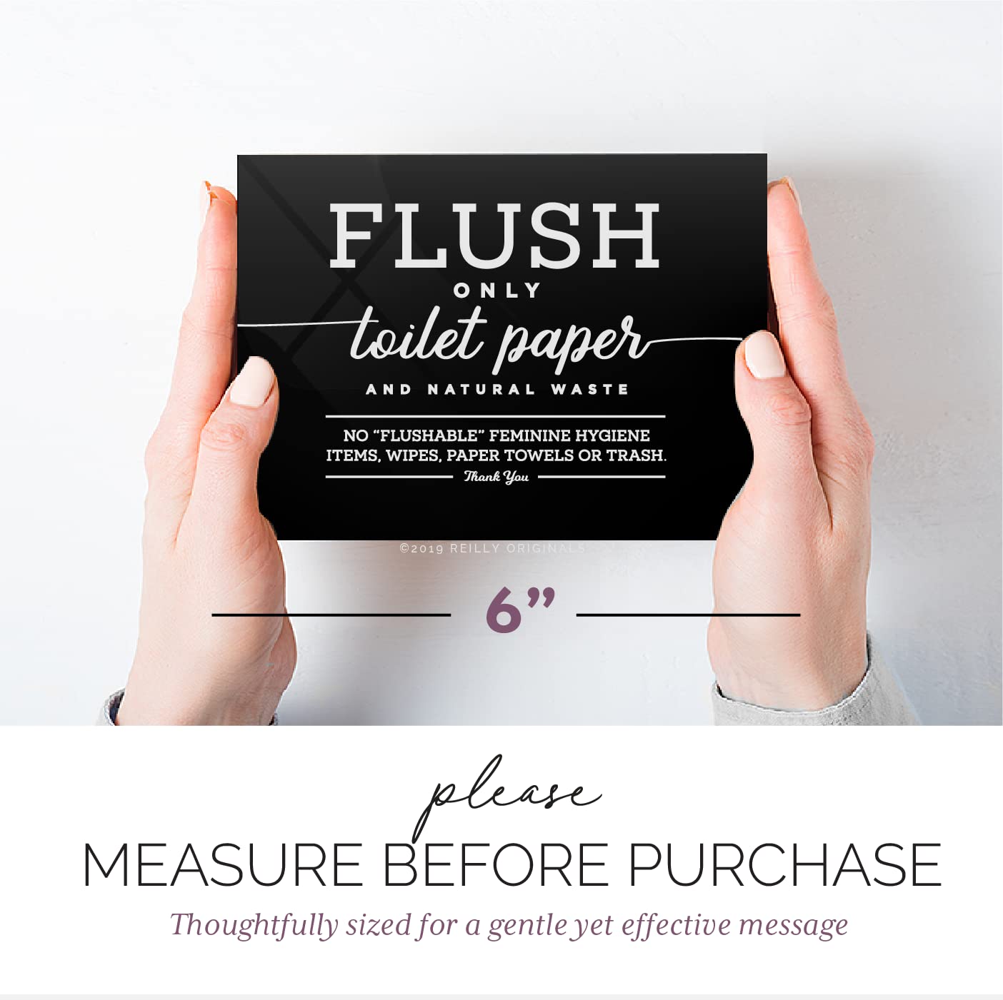 Flush Only Toilet Paper sign by Reilly Originals