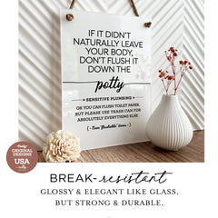 Sensitive plumbing sign by Reilly Originals with premium material