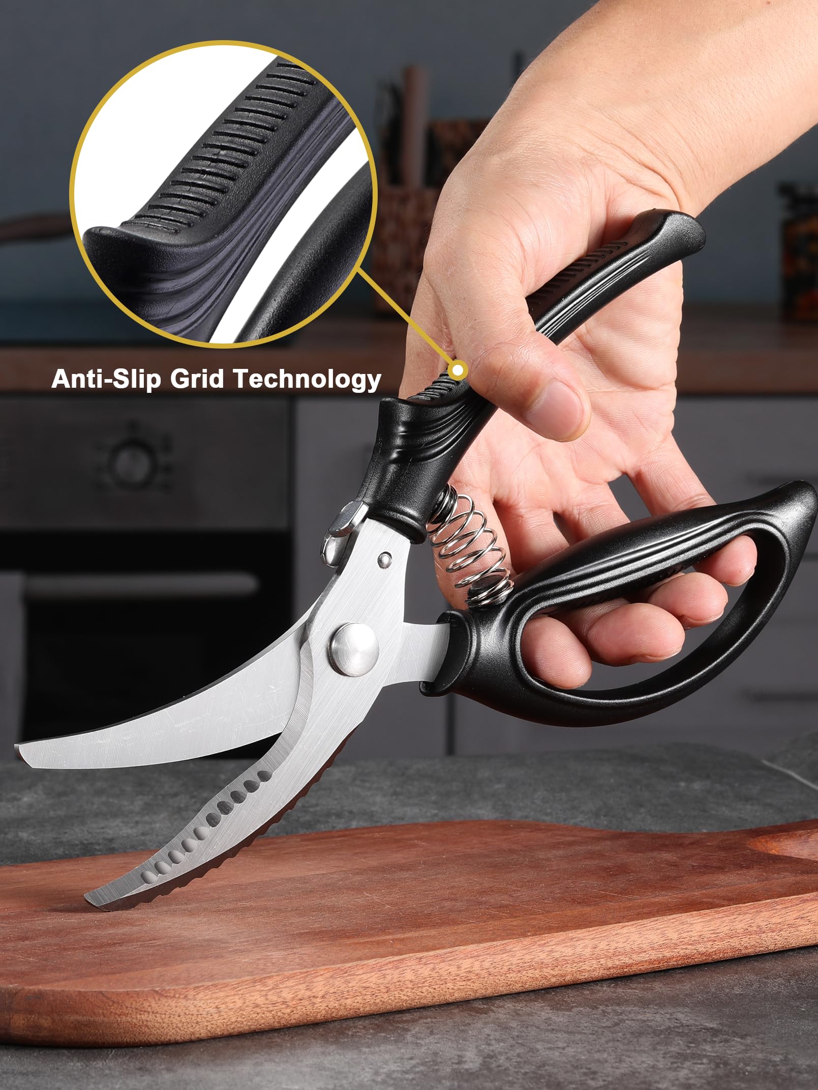 Multi purpose kitchen shears for meat herbs and poultry