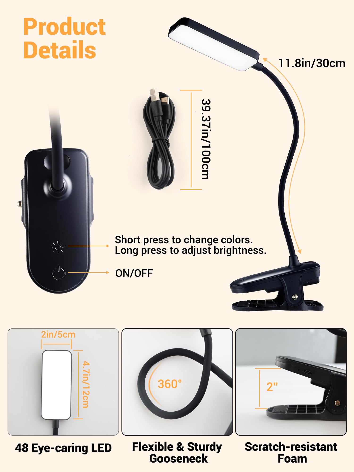 ReinHoo clip on light 3 in 1 design options alt text