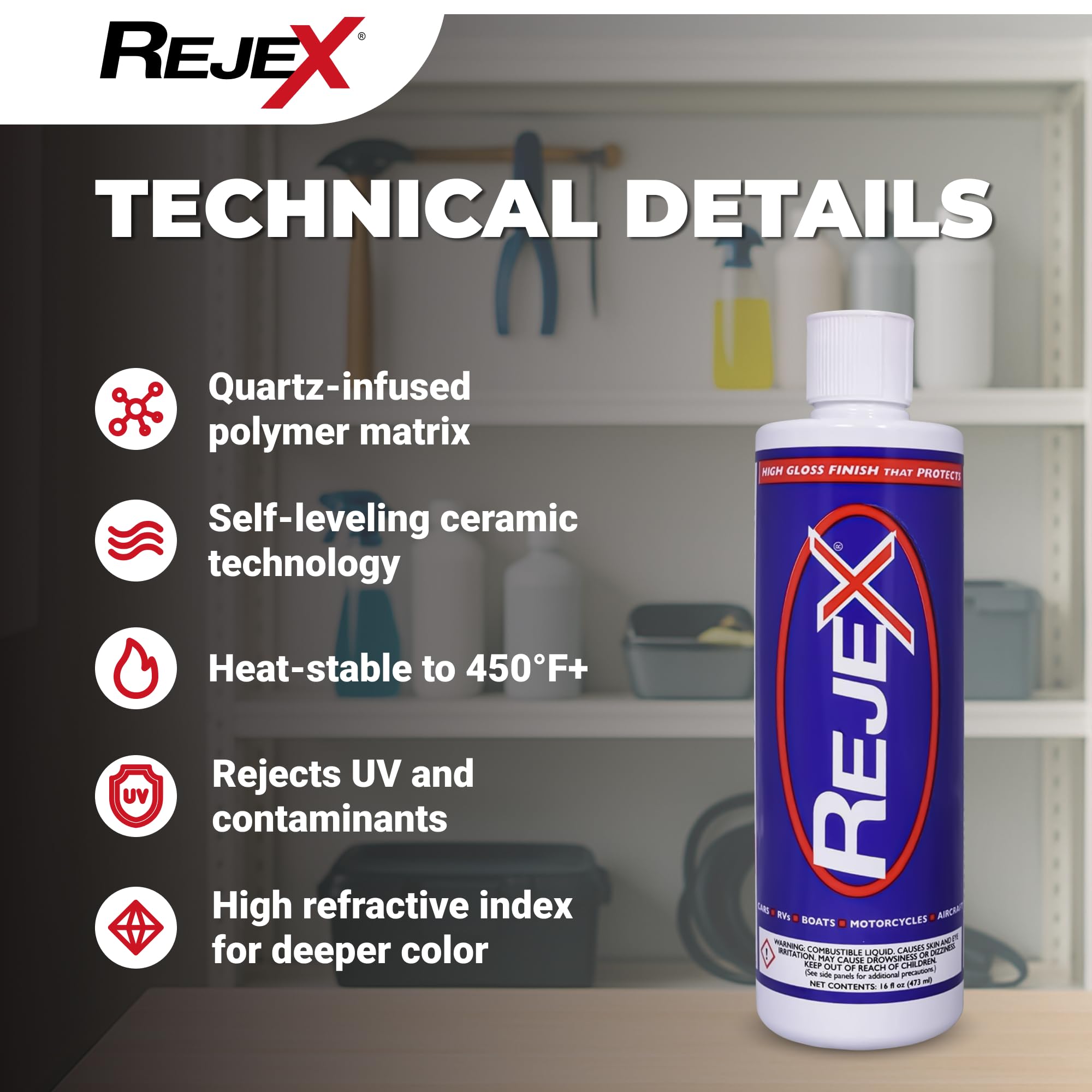 Crystal clear shine from RejeX polymer coating on RVs and planes