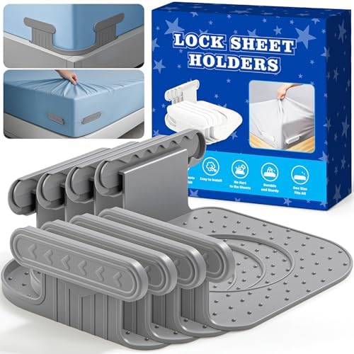 Rekuyia bed sheet holders for corners gray 4 pack