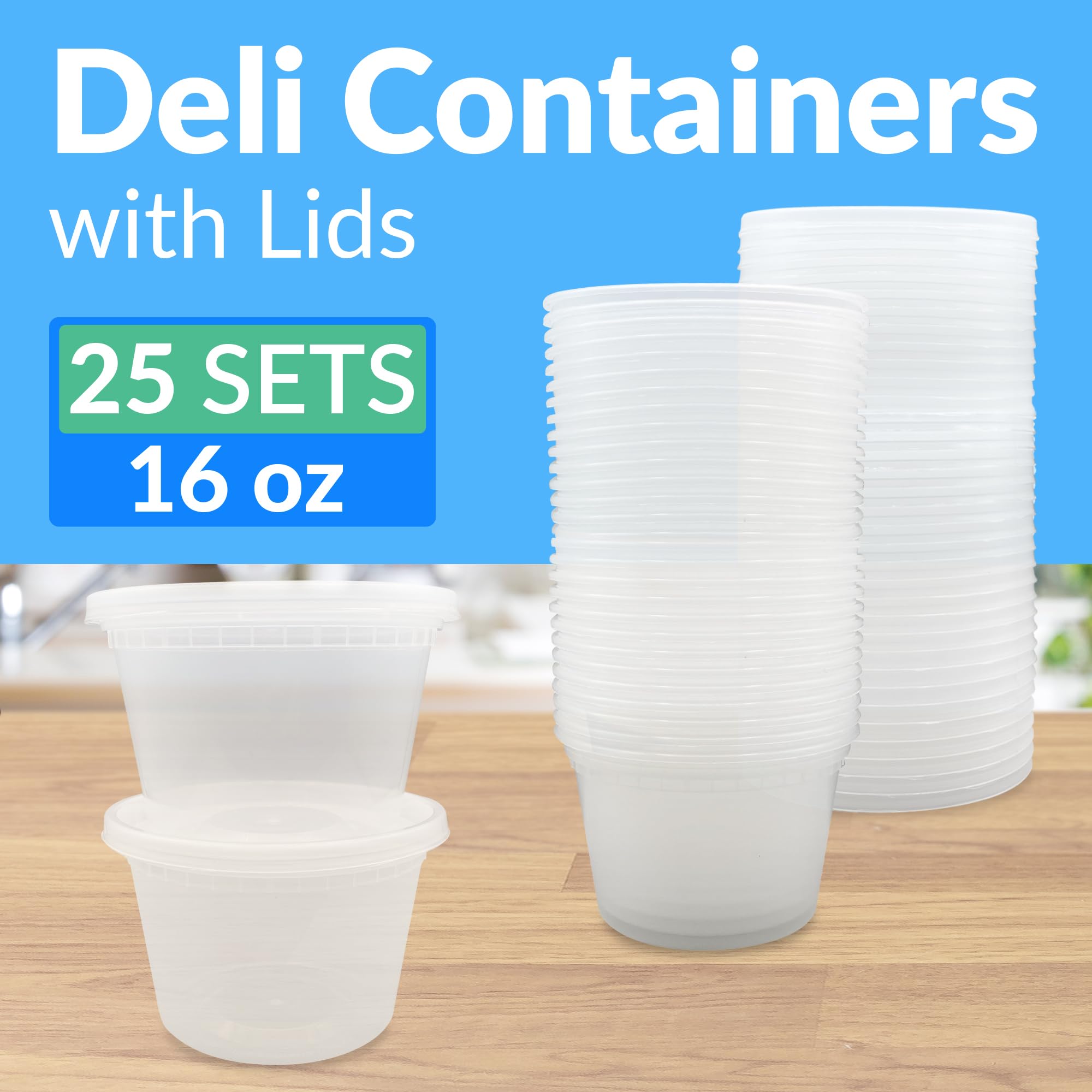 Clear BPA Free deli containers with airtight lids