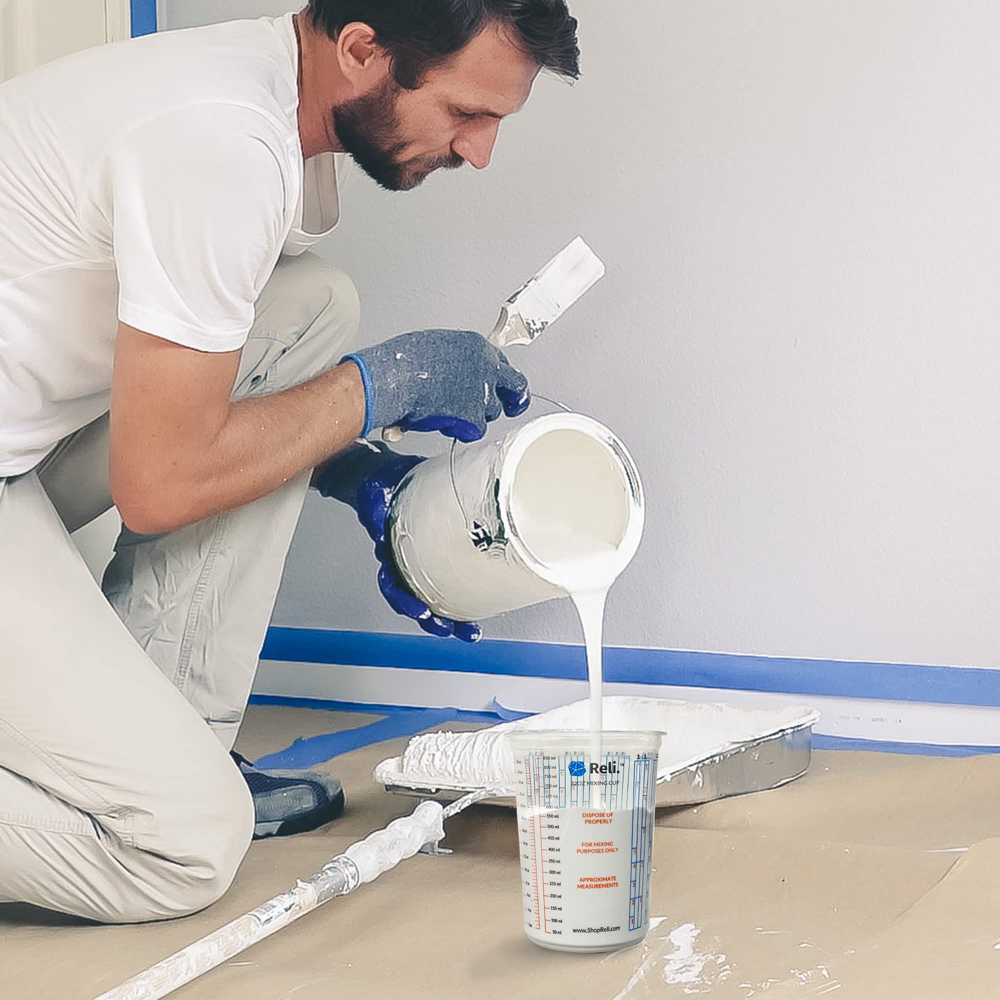 Multi purpose mixing cup for painting baking epoxy tasks
