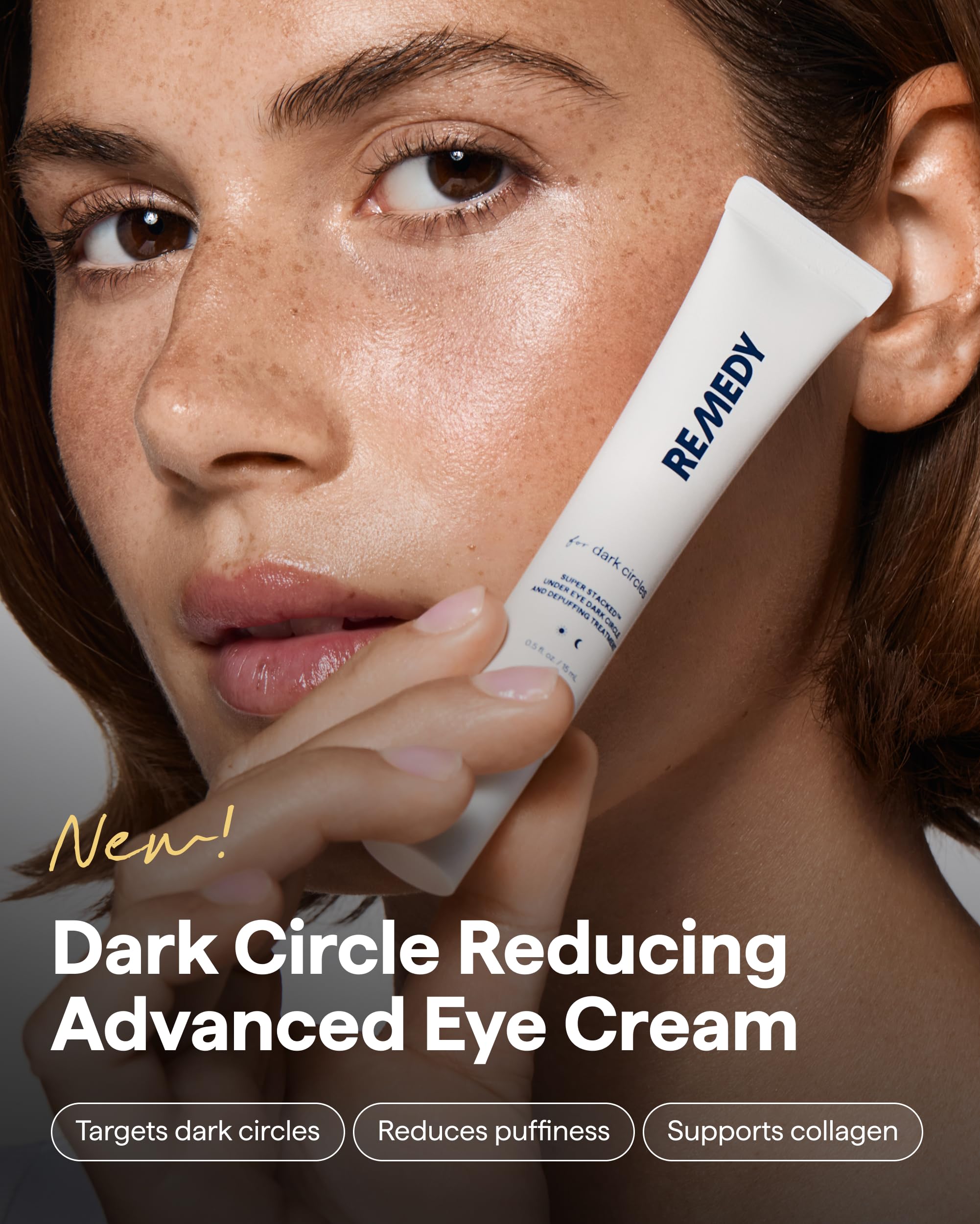 Remedy advanced eye cream tube with caffeine