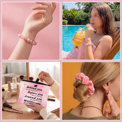 Remerry 9 Pcs 2026 Senior Graduation Gifts Set Pink bracelet