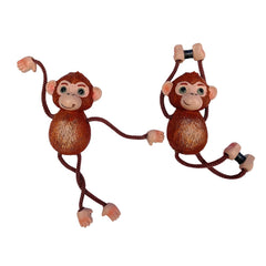 Two 3D monkey magnets with five magnets on hands feet and body