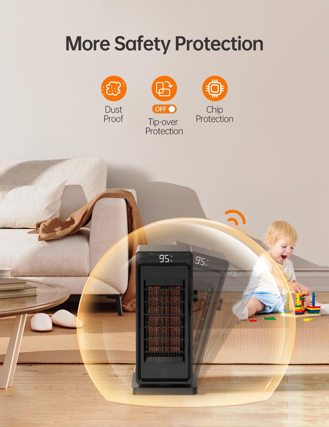 Detachable filter and safety features