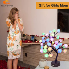 Pink flower lamp for romantic decor