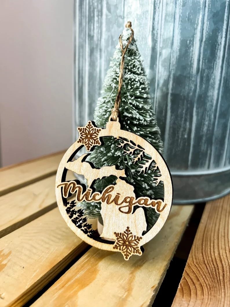 Remote work state ornament for coworkers gift