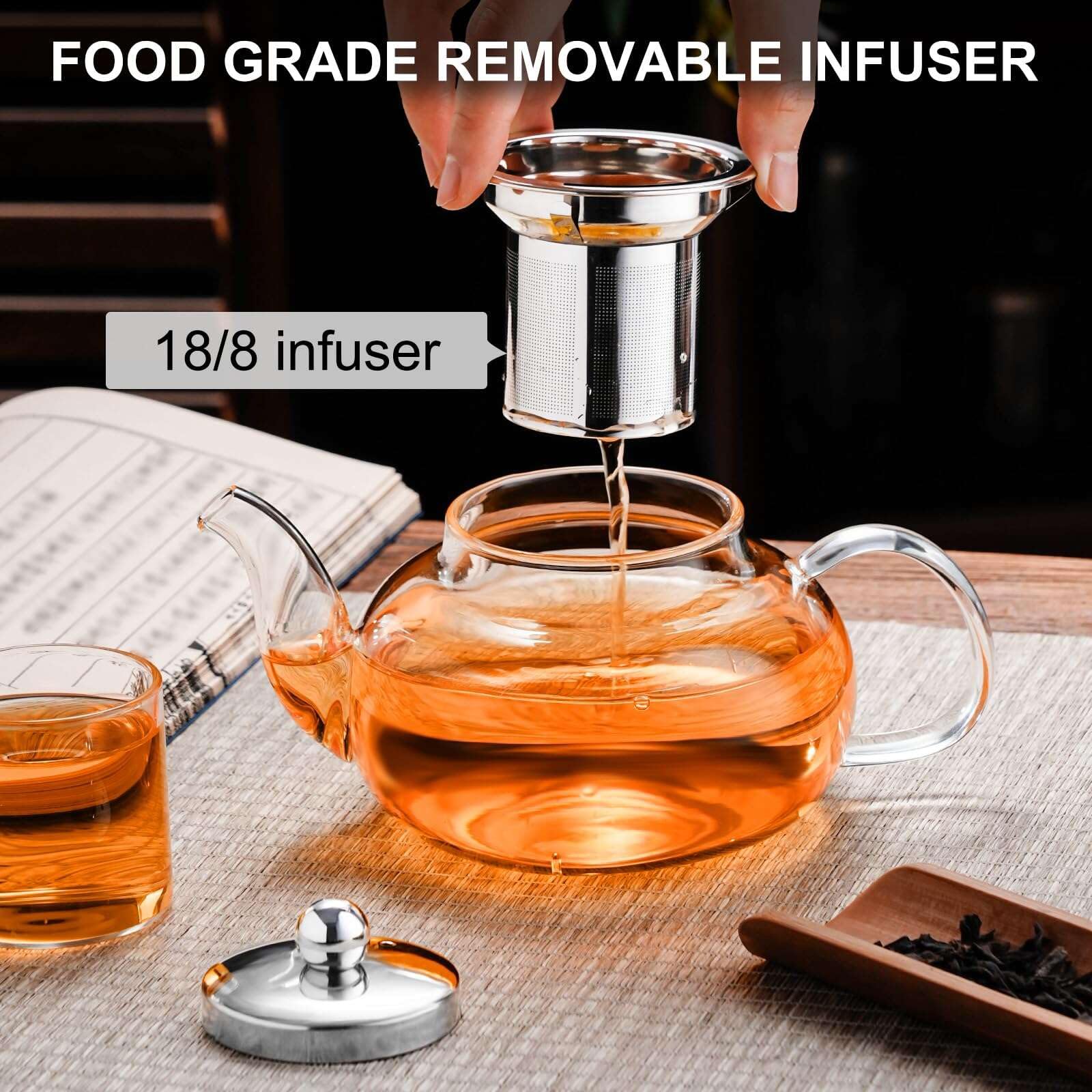Ergonomic heat resistant handle and eagle-beak spout design