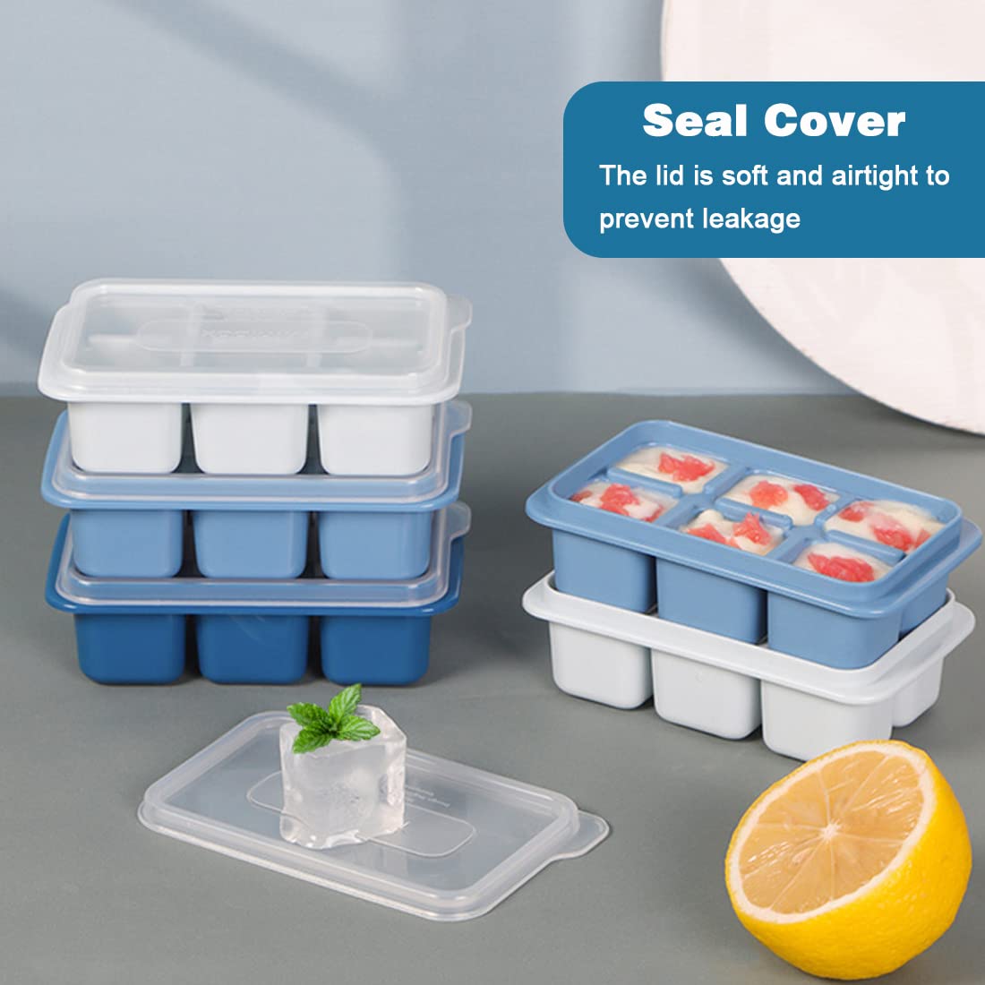 BPA free food-grade silicone ice cube tray set