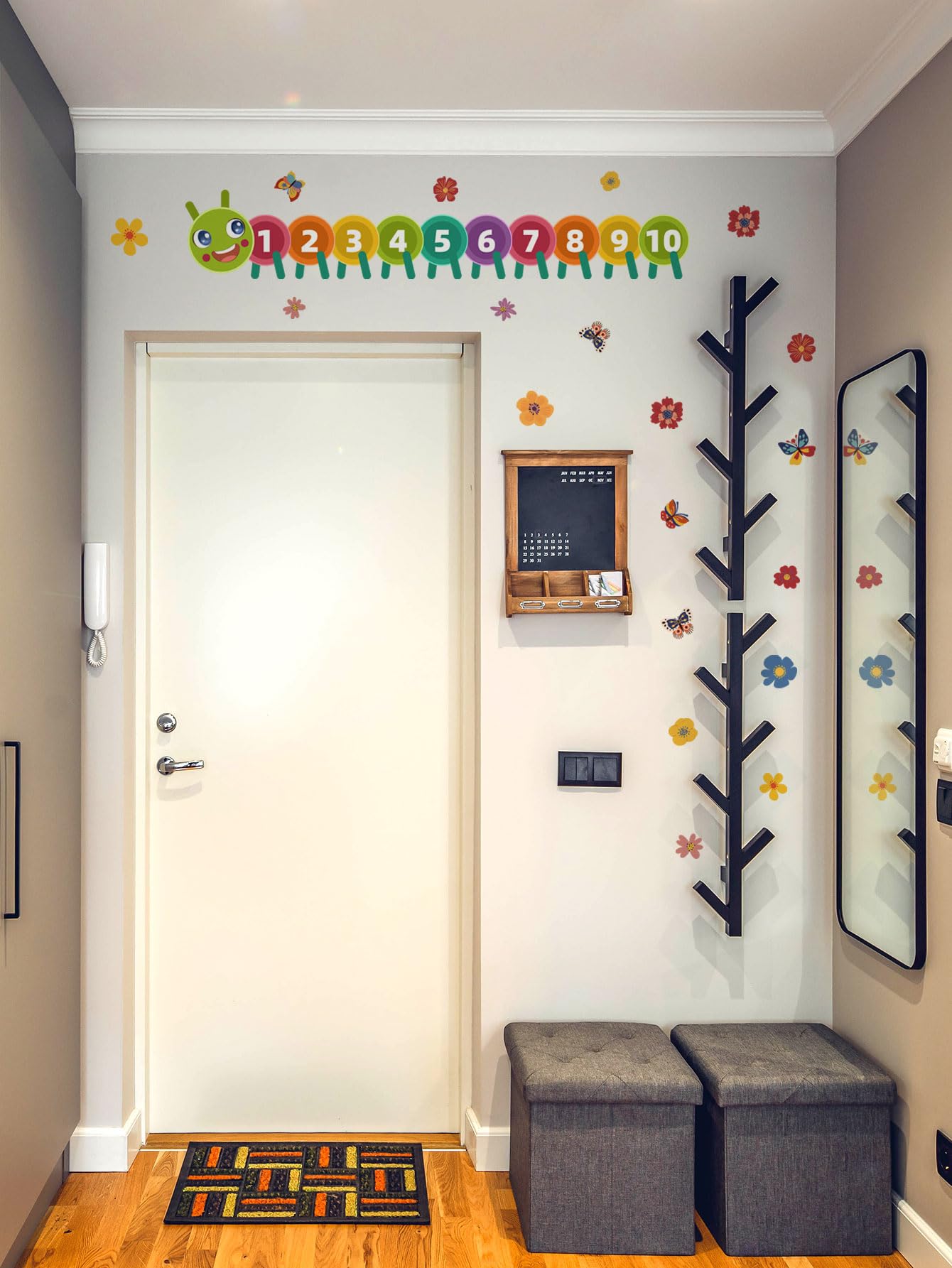 Removable vinyl wall decal suitable for nursery