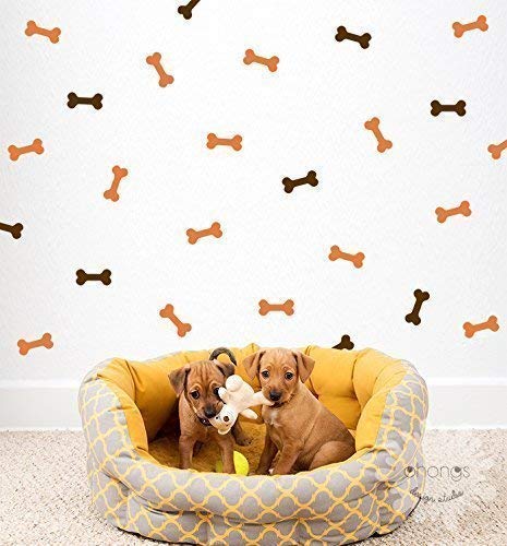 Matte finish dog bone decals with metallic color options