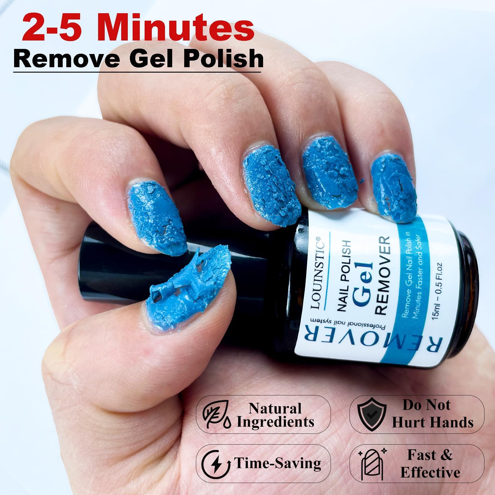 LOUINSTIC gel polish remover packaging and branding