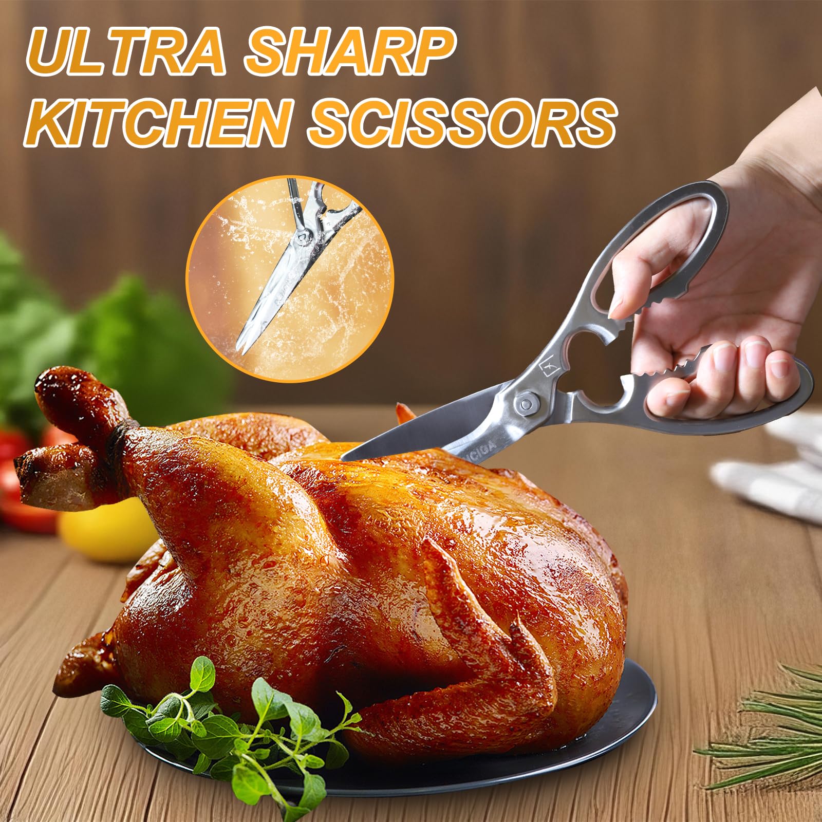 RENCIGA kitchen scissors detachable screw design open