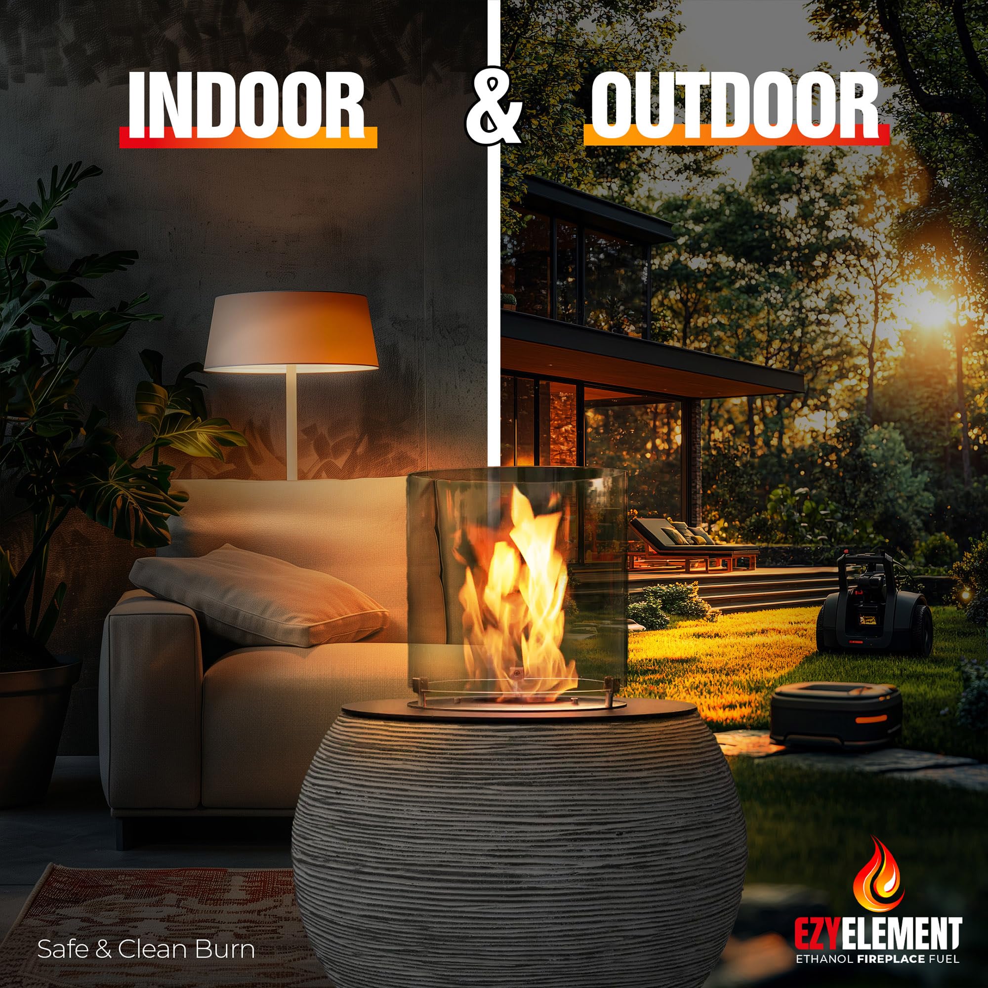Premium clean-burning bioethanol fuel for indoor outdoor use