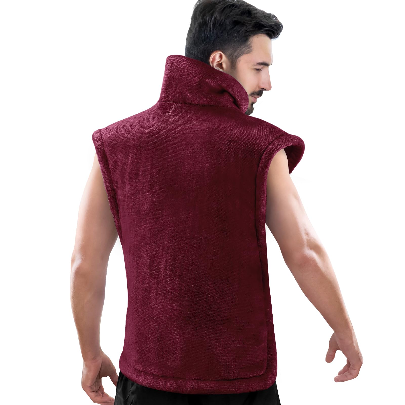 RENPHO king size heating pad for back and shoulders dark red