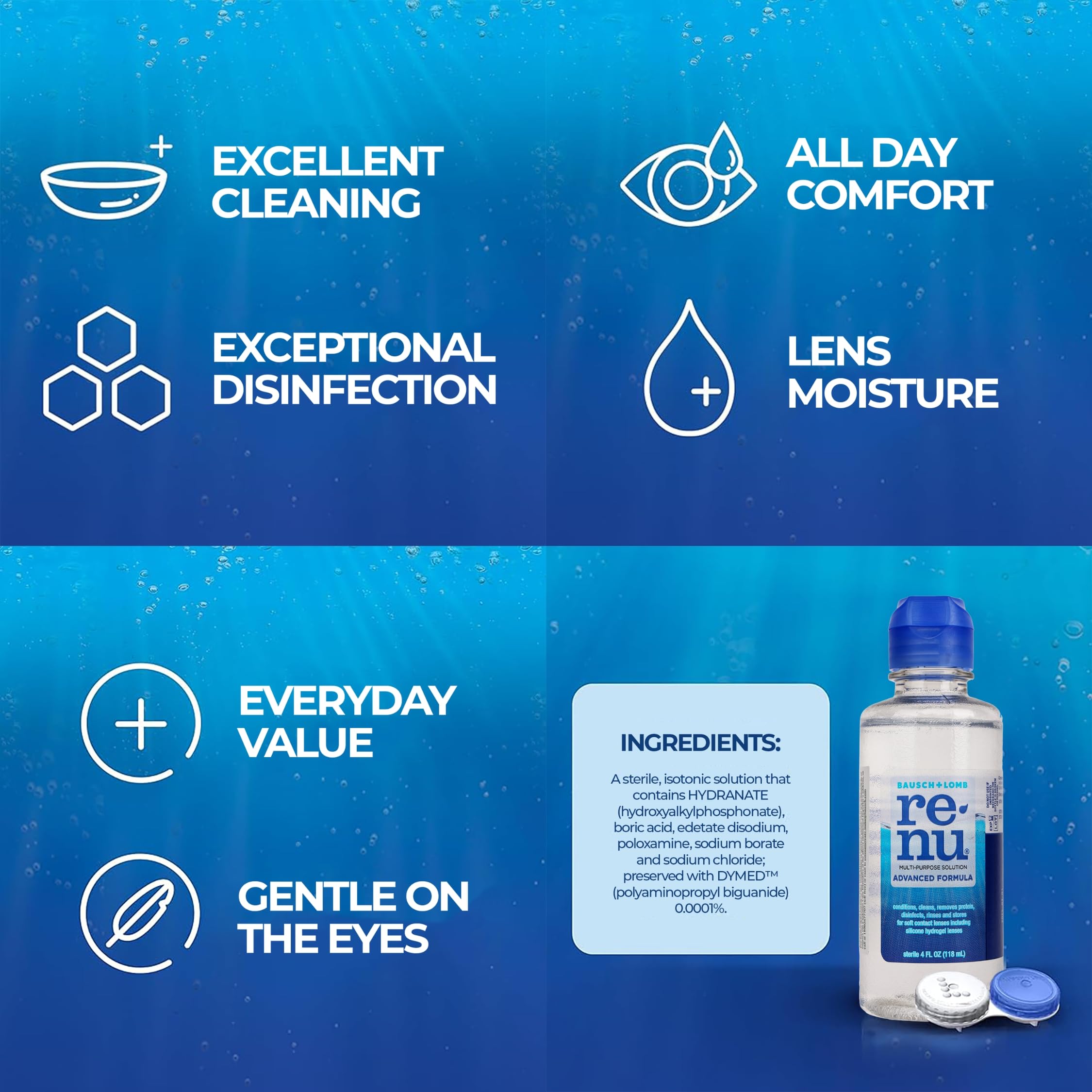 Renu silicone hydrogel compatible lens solution