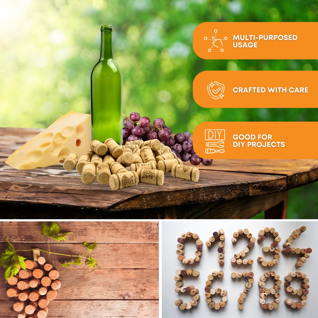 Tapered wine corks #9 for secure bottle seal