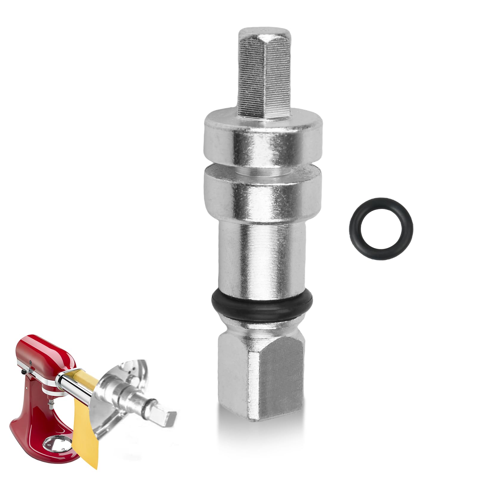 Drive shear shaft coupler for KitchenAid pasta roller attachment