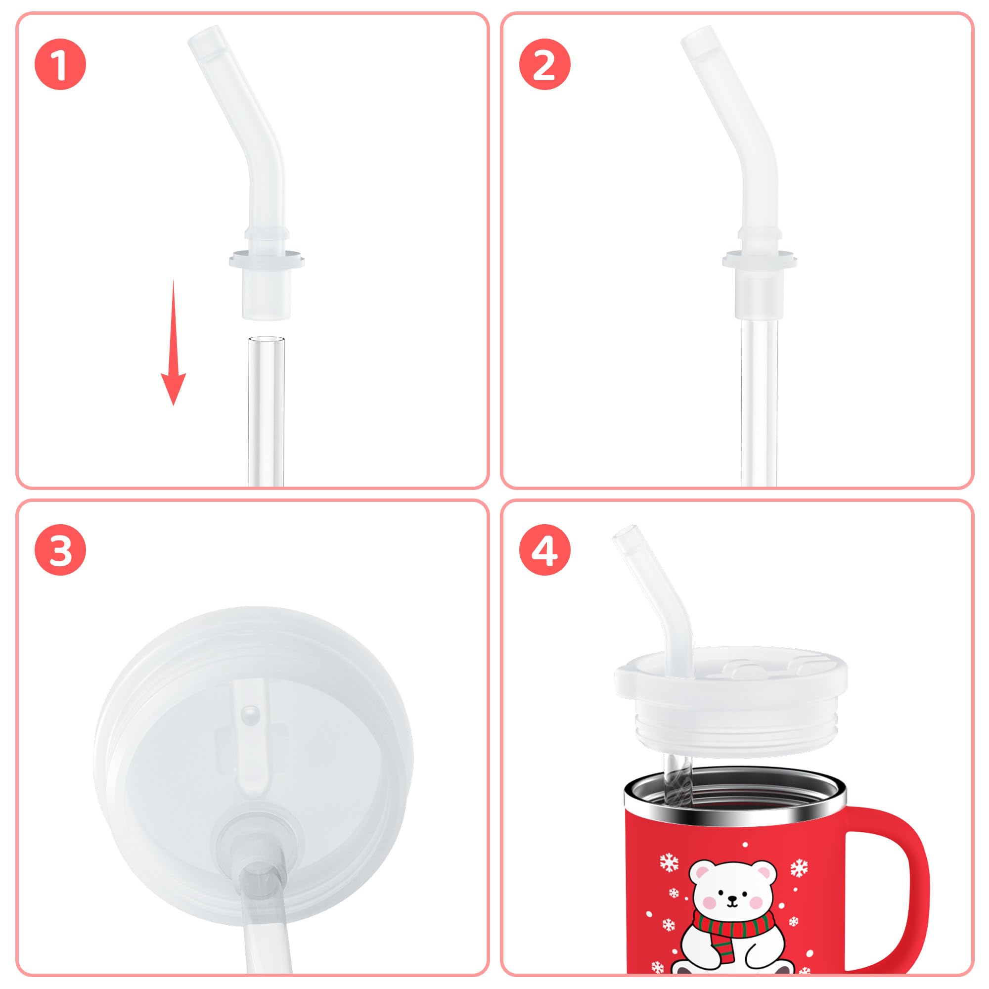 Food-grade material straw for Bella’s Friends Mini Tumbler 9 oz