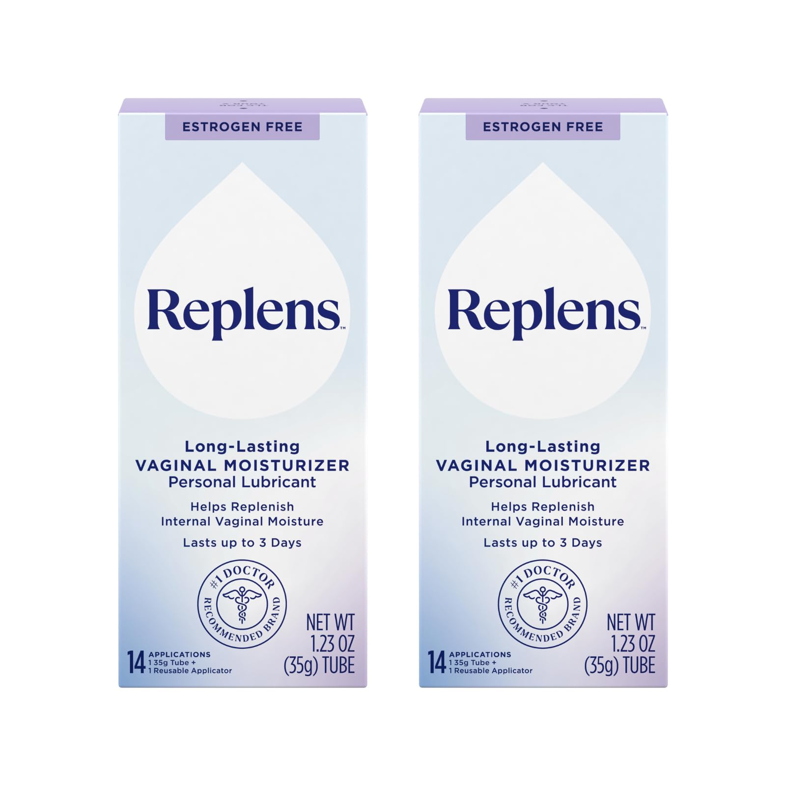 Replens long lasting vaginal moisturizer packaging
