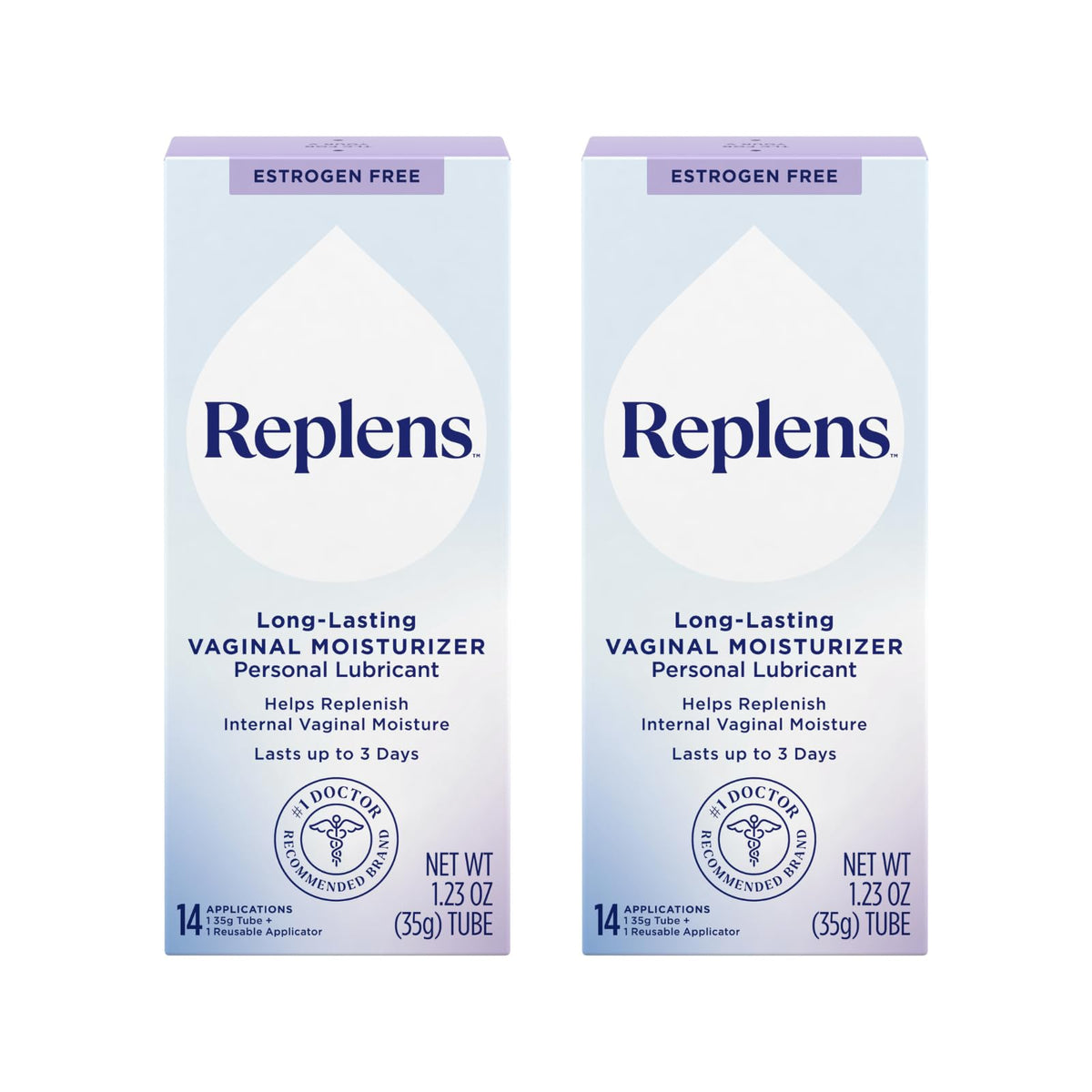 Replens long lasting vaginal moisturizer packaging