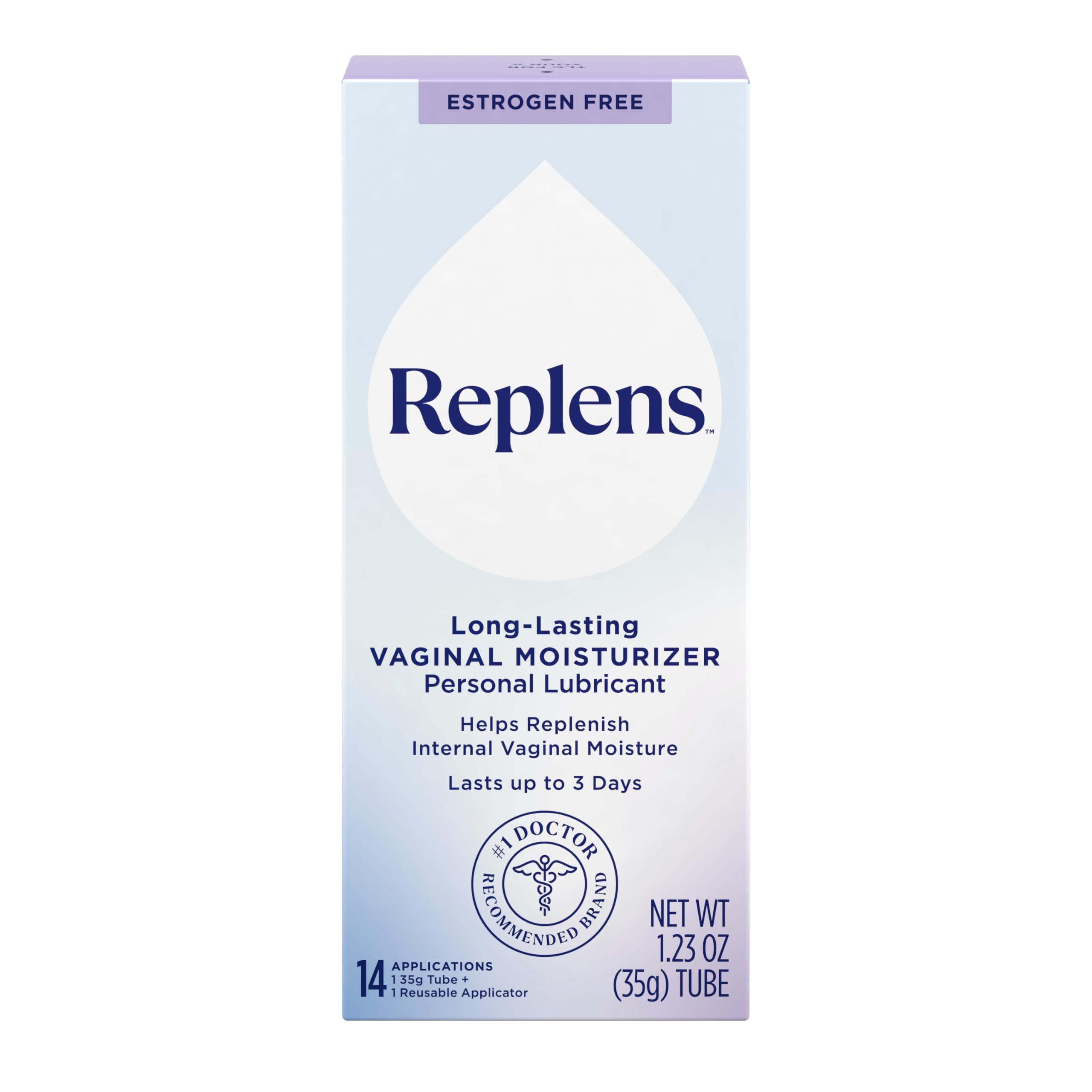 Replens vaginal moisturizer internal moisture delivery up to 3 days