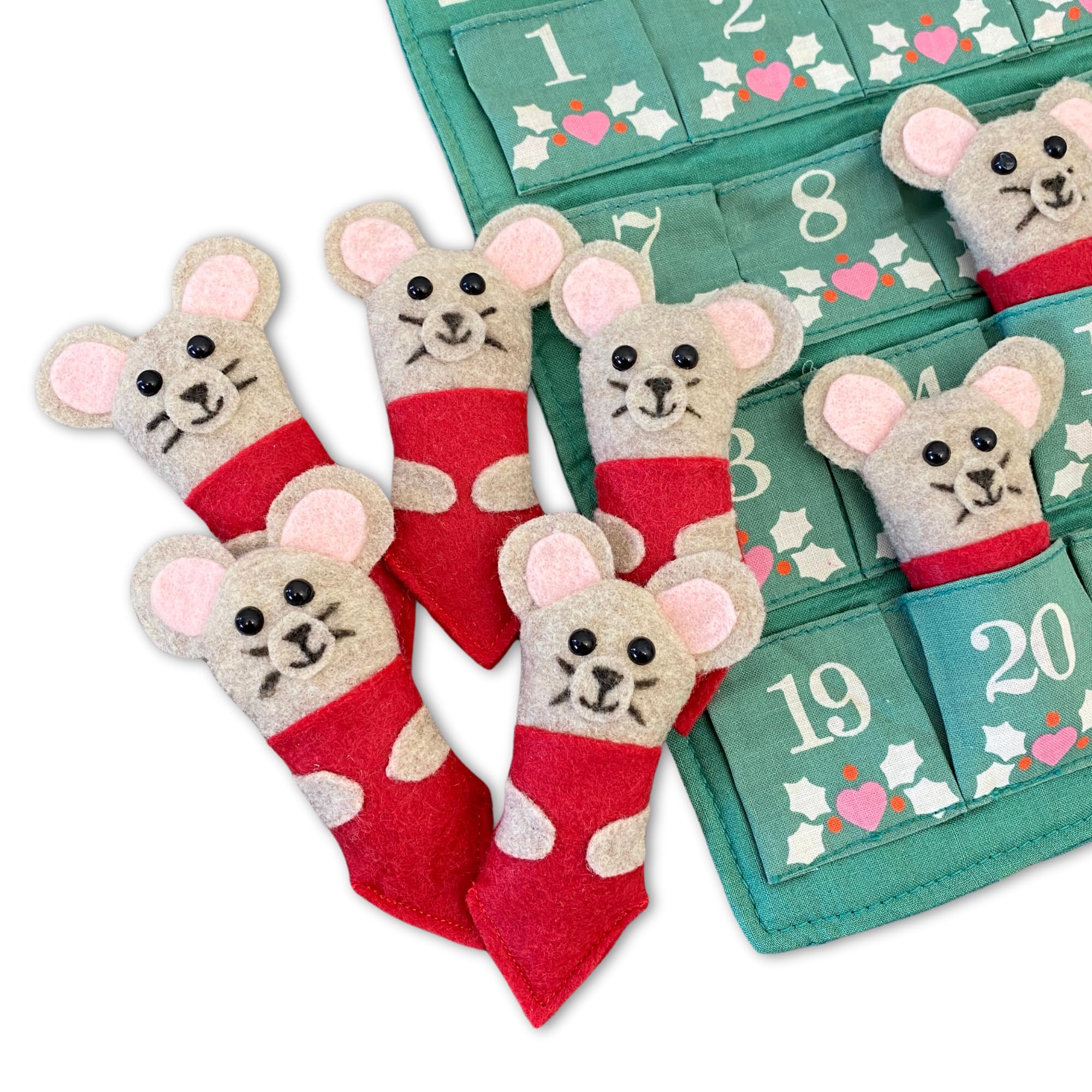 Replica replacement mouse with hand-drawn details for countdown calendar