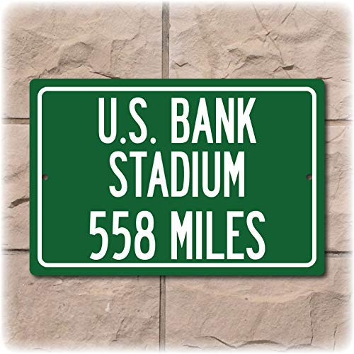 Replica U.S. Highway style sign ready to hang for Vikings fans