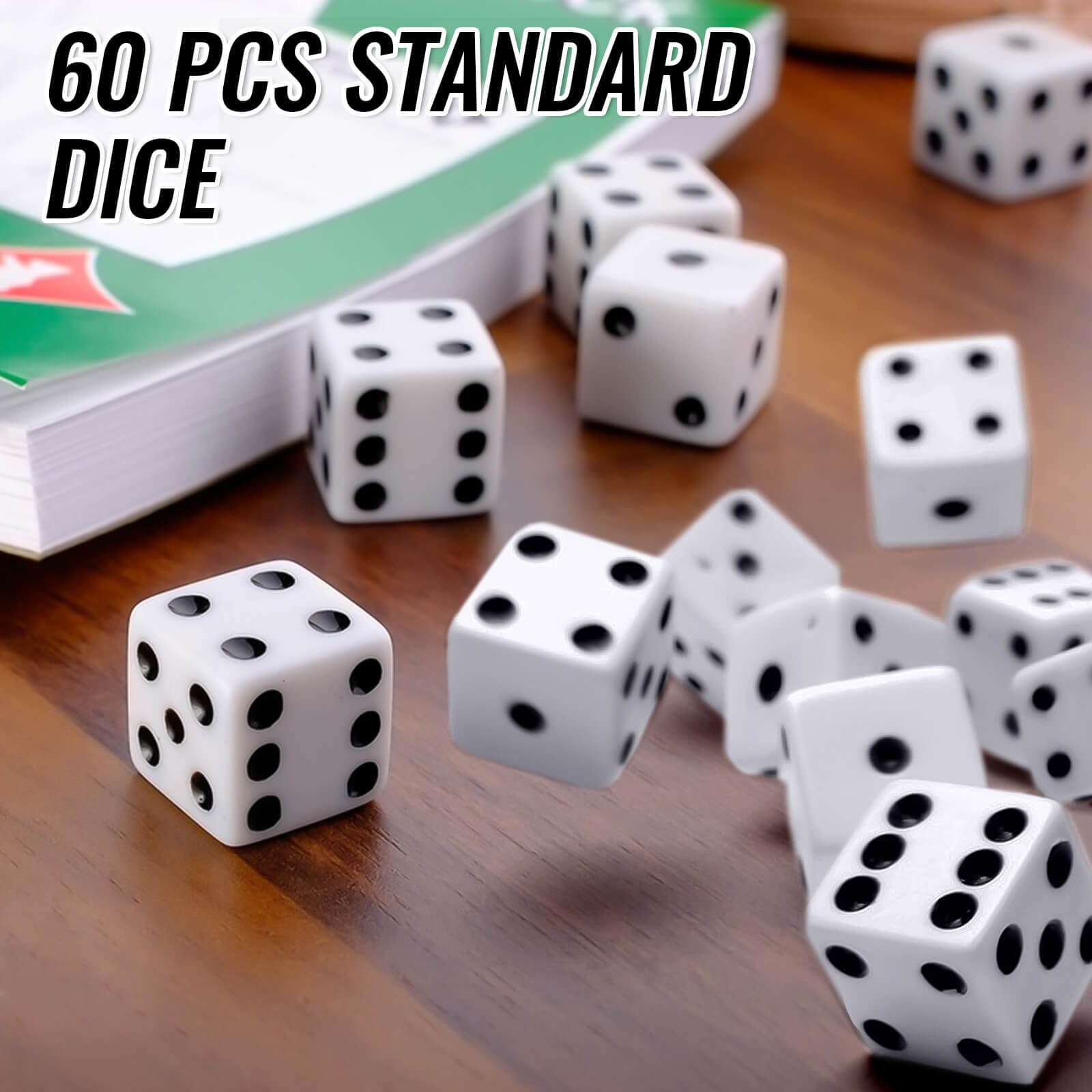 White opaque 16mm dice bulk for group play and classroom math