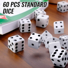 White opaque 16mm dice bulk for group play and classroom math