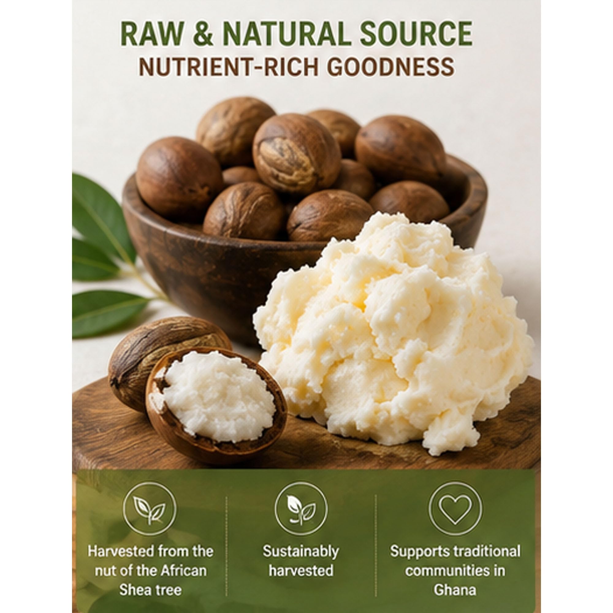 2 lb shea butter packaged in food grade pouch