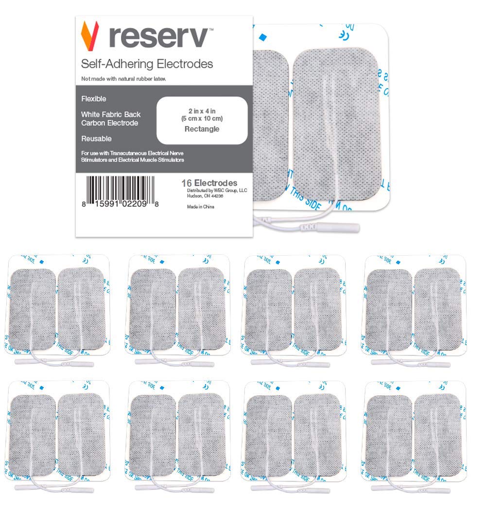 reserv 2x4 premium self-adhesive electrode pads fabric backed close up