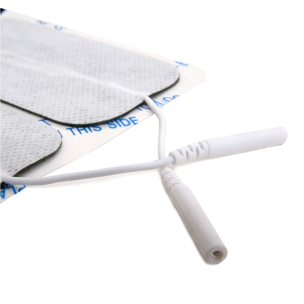 latex free electrode pads for tens ems units white fabric backing
