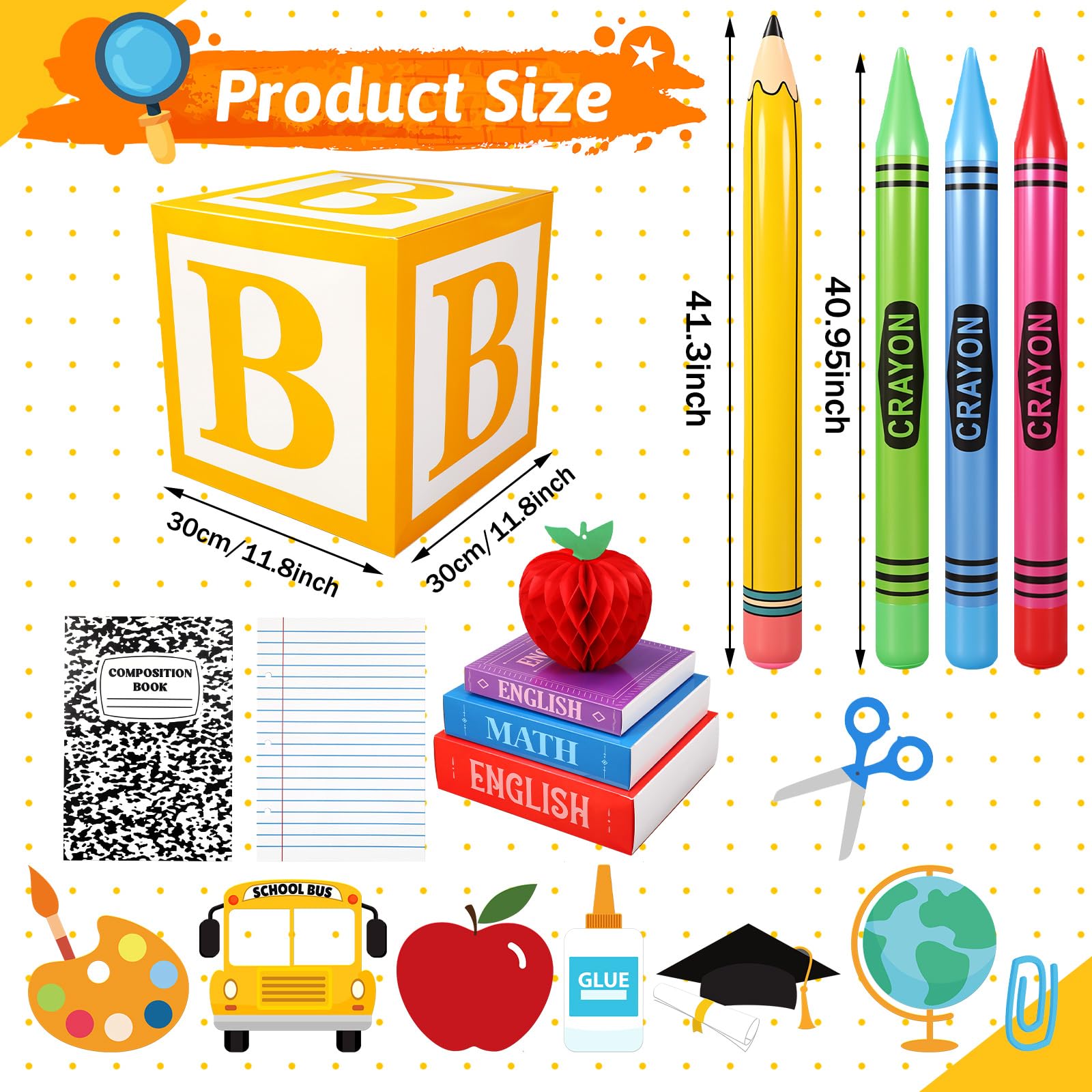 Resholder 23 Pcs Back to School Decorations book boxes