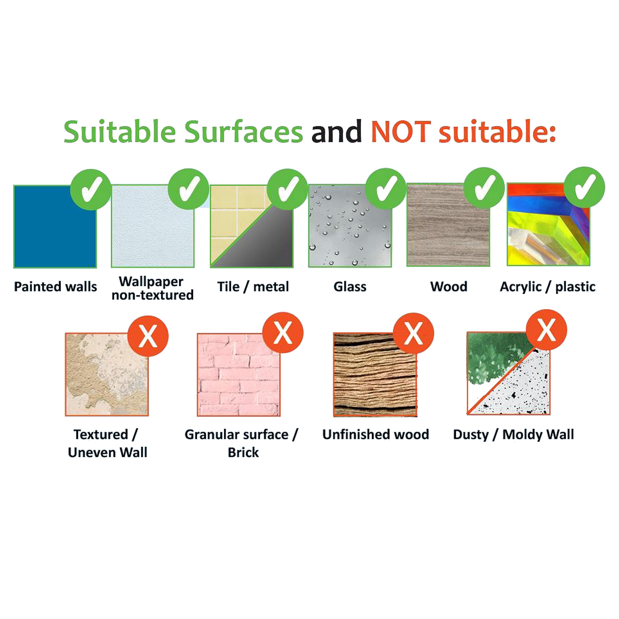 Residue-free wall decals safe on painted surfaces