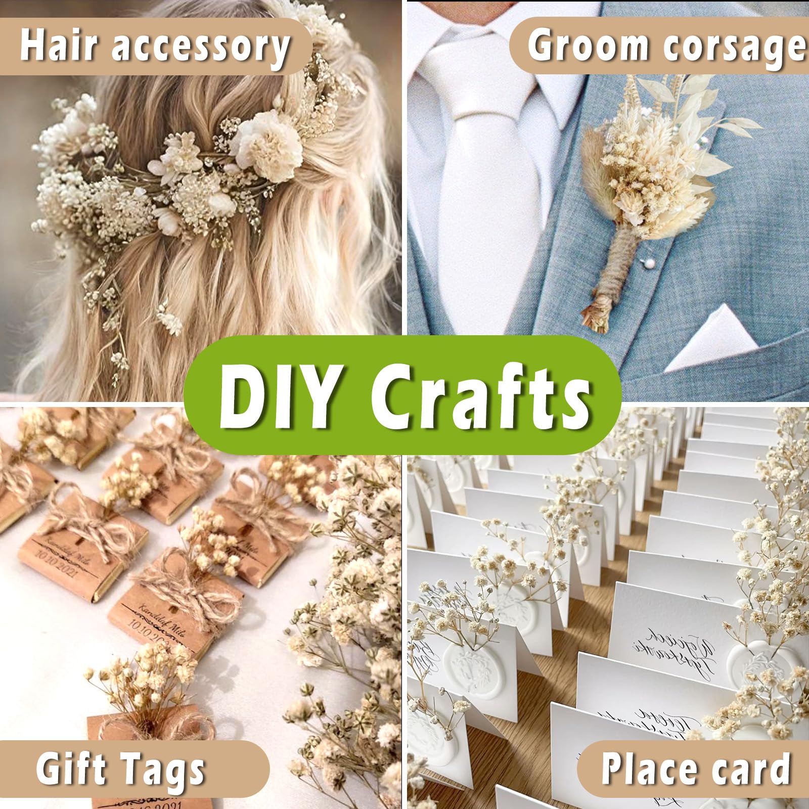 Dried babys breath for resin art and greeting cards
