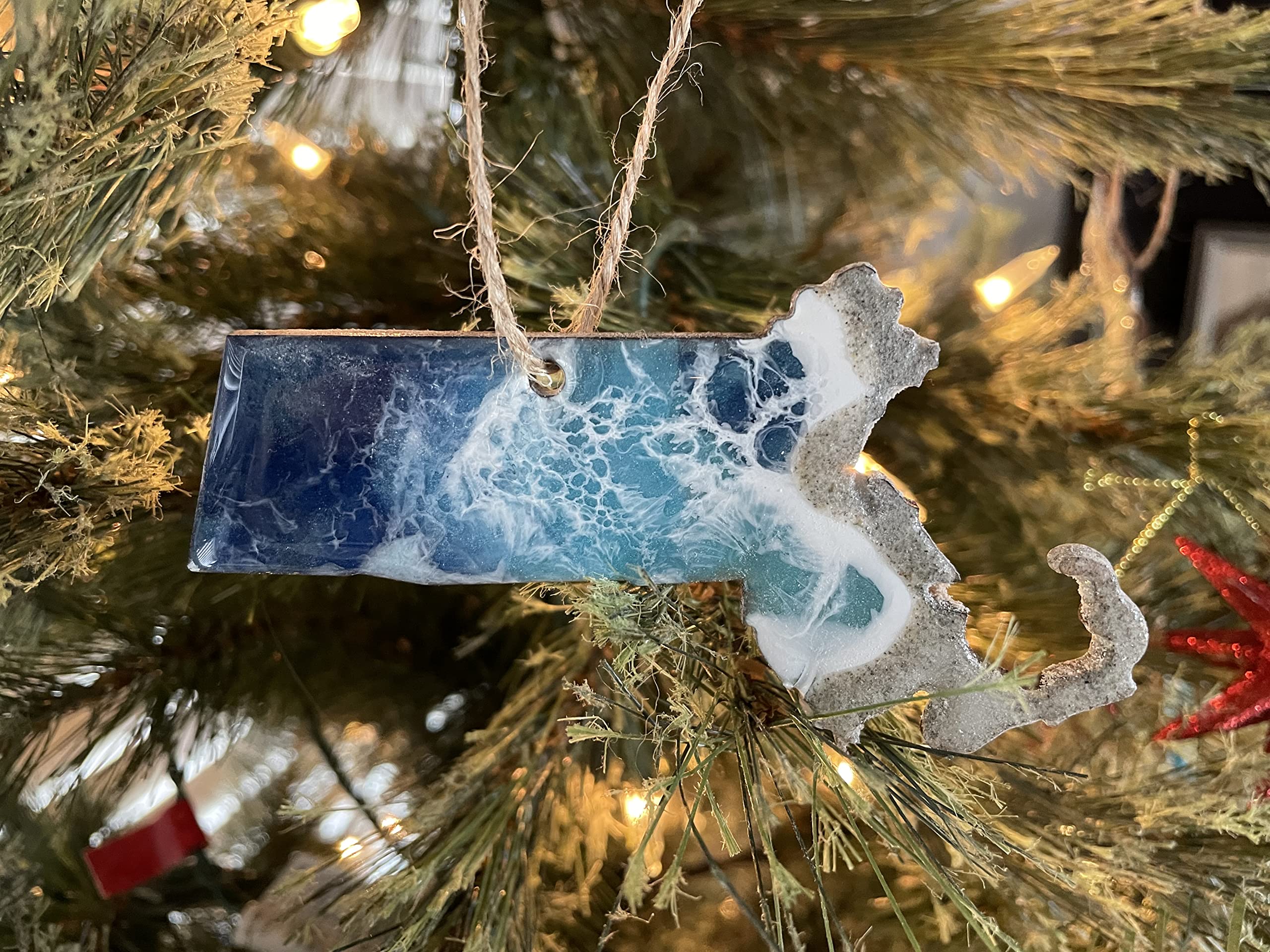 4 inch ornament Massachusetts state keepsake unique and handmade in USA