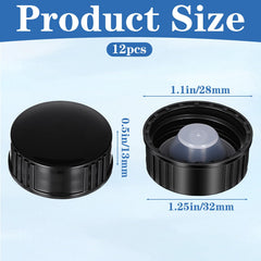 Resin black seal screw caps for beer bottles