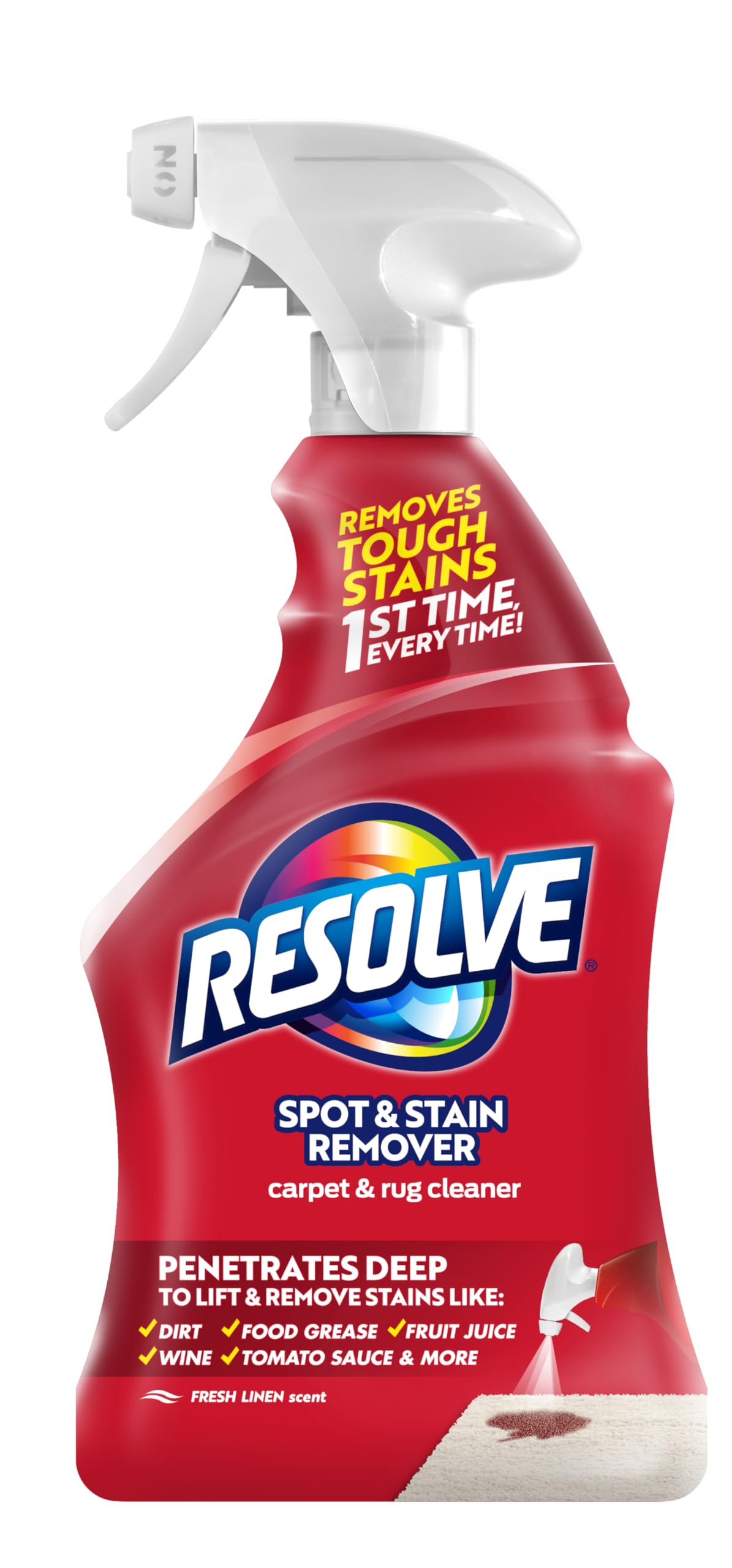 Resolve 22 ounce Carpet Triple Oxi Advanced Stain Remover bottle